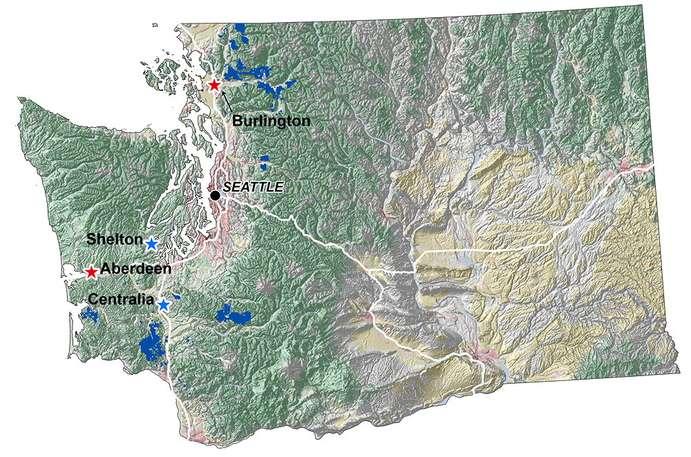 Washington Locations/Land Holdings